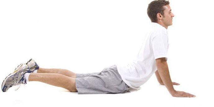 A man performs the Cobra exercise to increase potency