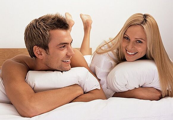 a woman with a man of increased potency